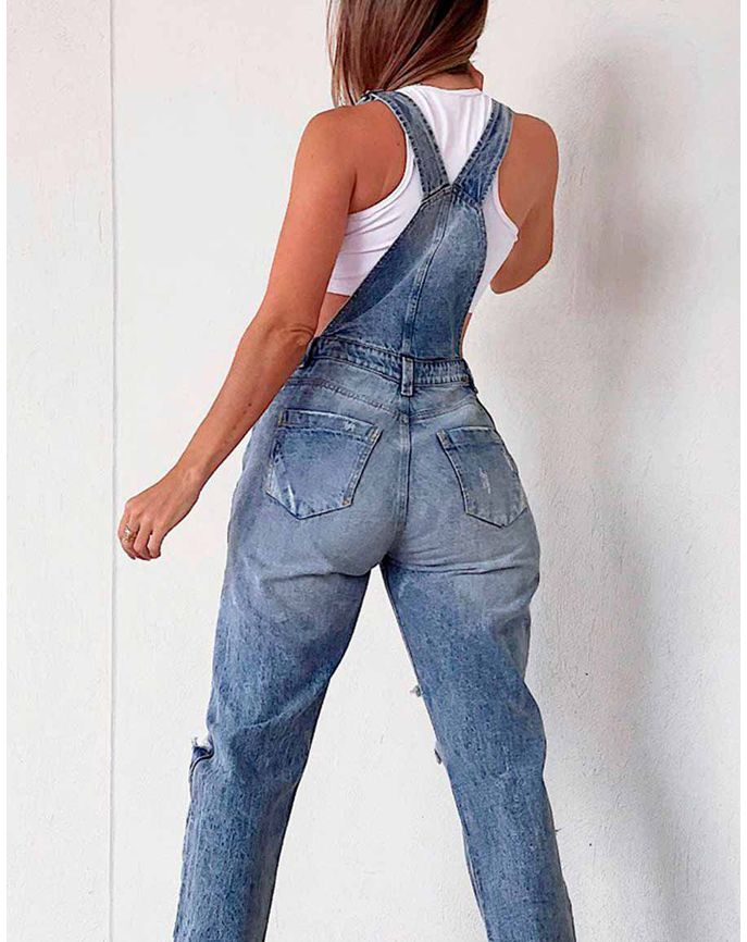 Overol Boyfriend Rigido – Clarissa Jeans